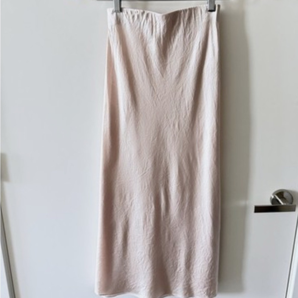 Babaton Satin Silk Slip Skirt